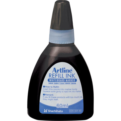 Artline Refill Ink (ESK-50A, BLACK) for Artline 5109A Big Nib Markers, Plus 500A, 509A, 550A, and 5100A Whiteboard Markers