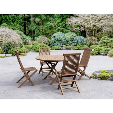 Anderson Teak Classic Bahama 5-Pieces Folding Dining Set