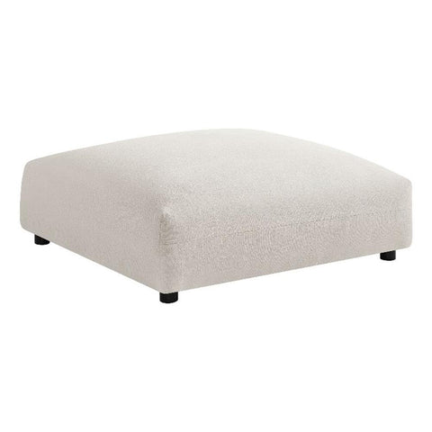 Modway Solace Modular Upholstered Ottoman in Salt - Oversized Square Ottoman Coffee Table - Fabric Upholstered Seat - Modern Large Footstool - Soft Couch Table for Living Room