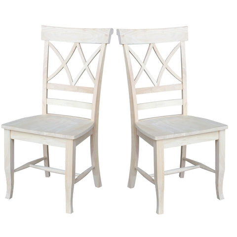 IC INTERNATIONAL CONCEPTS Set of Two Lacy Dining Chairs