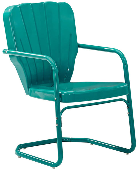 Ridgeland 2Pc Retro Outdoor Chair Set Turquoise - 2 Chairs