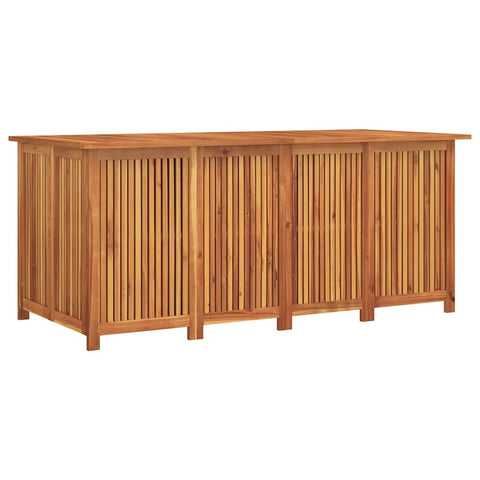 vidaXL Outdoor Storage Box, 120 Gal Deck Box, Solid Acacia Wood with Water-Resistant Bag, Natural 78.7"x31.5"x29.5"