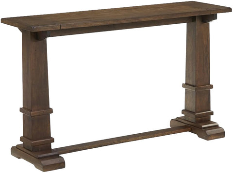 Crosley Furniture Joanna Modern Farmhouse Sofa Console Table for Hall, Entryway, Living Room, Accent Tables, Dark Oak