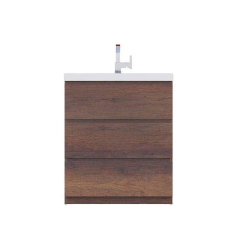 Paterno 30 inch Modern Freestanding Bathroom Vanity Rosewood