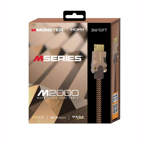 Monacor MSERIES M2000,HDMI 3M,25GBPS MHV1-1016-US 5 Feet