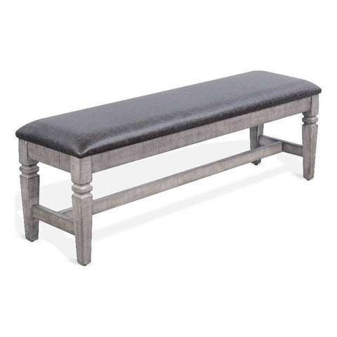 Sunny Designs Homestead Hill Cushioned Wood Dining Bench