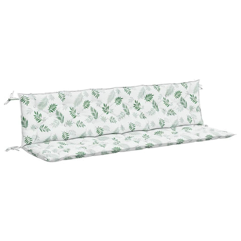 vidaXL Indoor/Outdoor Bench Cushions 2 pcs, Patio Loveseat Cushions, Porch Swing Seat Cushions, Non-Slip, Water-Repellent, Breathable, Resilient, Leaf Pattern 78.7"x19.7"x2.8" Oxford Fabric