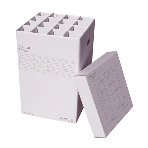 Advanced Organizing Systems - MGR-25 Roll File Storage Box - Corrugated 25x17.5x17.5 With 16 Compartments To Manage All Types of Documents up to 24 Inches Long