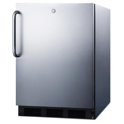 Summit 24” Refrigerator, Built-in, ADA Compliant, Outdoor Refrigerator, 5.5 cu.ft. Capacity, Stainless Steel- SPR7BOSSTADA