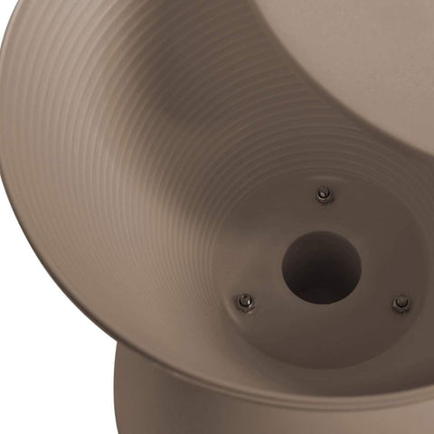 Taupe Side Table Modern ABS Shell Ribbed Hourglass Drum Accent Compact End Table with Removable Lid Storage for Indoor Outdoor Use 16.75H x 11.75W x 11.75D Boyd Series