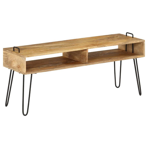 vidaXL TV Stand Natural Wood and Black