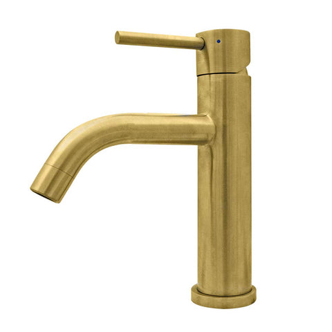 Whitehaus Collection WHS8601-SB-B Waterhaus Bathroom, Single Hole, Elevated Faucet, Brass