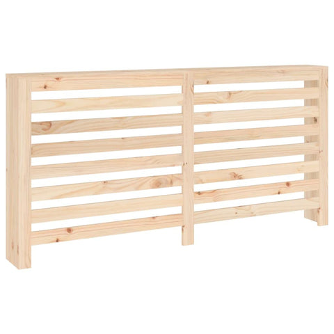 vidaXL Brown Natural Radiator Cover - 66.5"x7.5"x33.1" | Modern Slat Design | Radiator Cabinet | Heating Cover | Wood Pine | Spacious Shelf | Room Decor