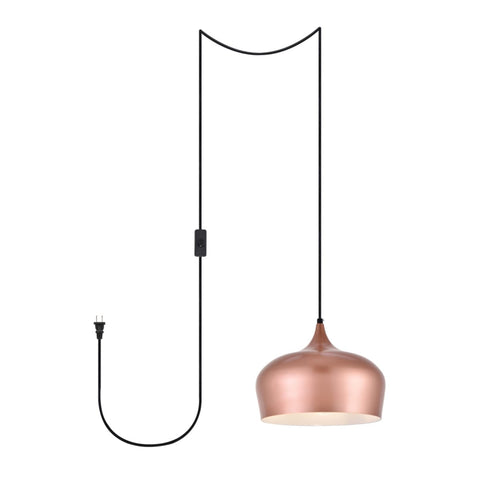 Living District Nora 1-Light Mid-Century Aluminum Pendant - Honey Gold