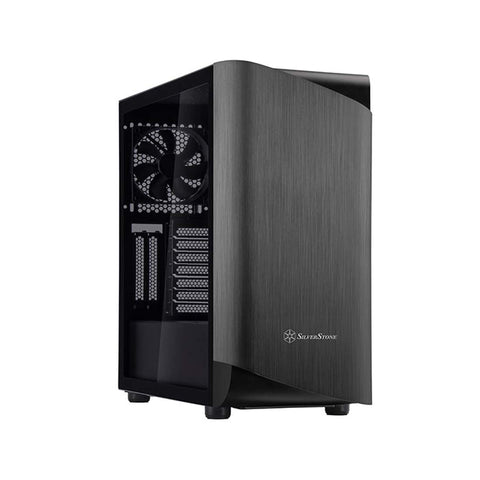 Silverstone Technology SETA A1 Titanium on Black Premium ATX/Micro-ATX Case with Temperd Glass - SEA1TB-G