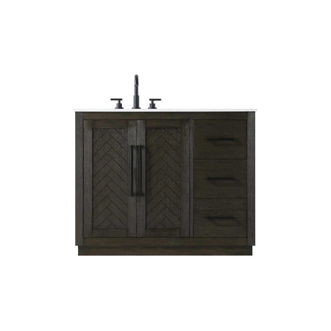 Elegant Kitchen and Bath 42" Single Bathroom Vanity in Chocolate Oak