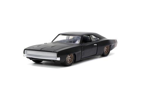 Jada Dom's 1968 Dodge Charger Widebody F9, Matte Black w/Bronze Tail Stripe Toys 33450-1/32 Scale Diecast Model Car