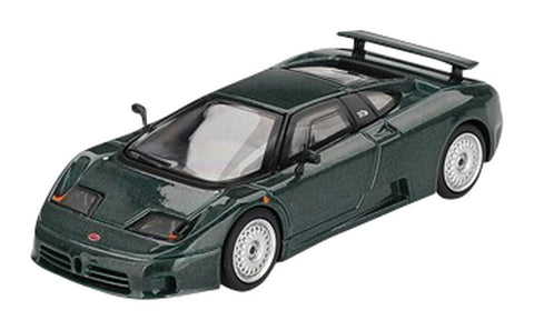 Bugatti EB110 GT Verde Scuro Dark Green Metallic Limited Edition 1/64 Diecast Model Car by Mini GT