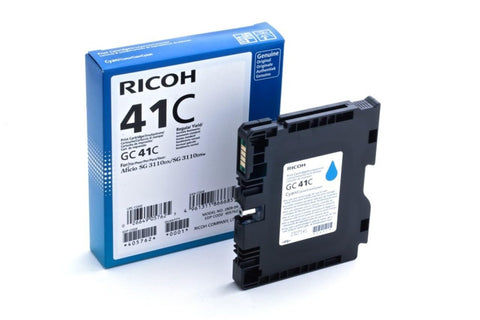 Ricoh Cyan Ink Cartridge, 2200 Yield, Type GC41C (405762)