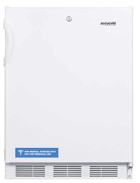 Summit Appliance FF7LWBIADA Accucold 24" Wide Built-In All-Refrigerator, 5.5 cu.ft Capacity, ADA Compliant, Factory Installed Lock, Automatic Defrost, Adjustable Shelves, Adjustable Thermostat