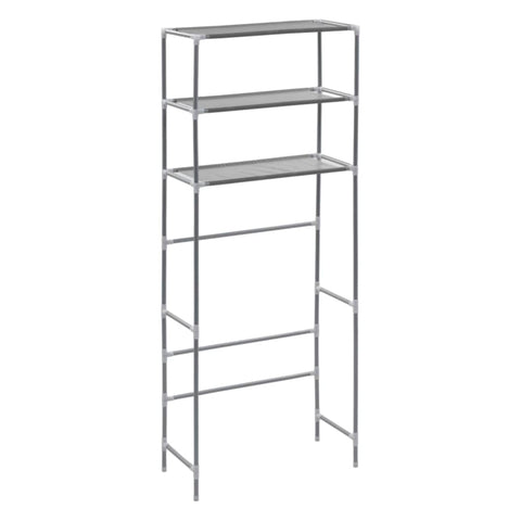 Oakestry Stainless Steel 3 Tier Storage Rack Over Laundry Machine Freestanding Organizer Durable Bathroom Utility Shelf Adjustable Feet Anti Tip Design Lightweight Easy Assemble Space Saving Shelf