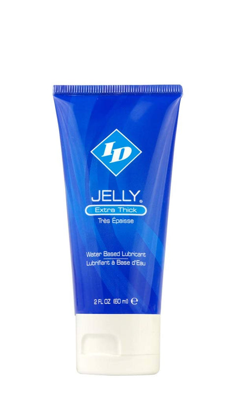 ID Jelly Water Based Personal Lubricant Gel, Made in USA by ID Lubricants for a Thicker Lube That Stays Where You Put It, for Men and Women, Ultra Gel Premium Jelly, Travel Tube, 2 Fl Oz