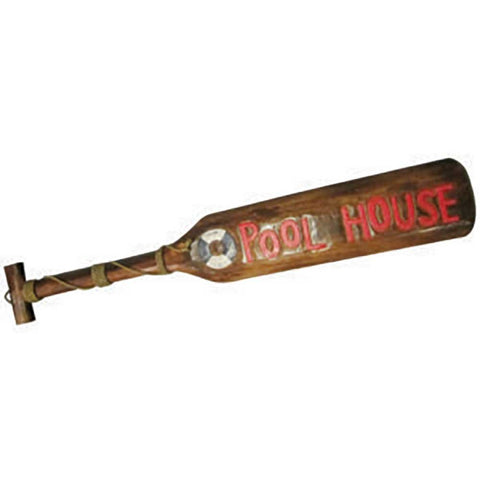 RAM Outdoor Decor Acacia Wood Pool House Wall Art Sign