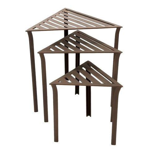 Oakestry Triangular Nesting Accent Side Tables, Set of 3