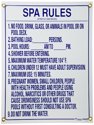 PENTAIR SIGN SPA RULES FLA. 24X18 ONE
