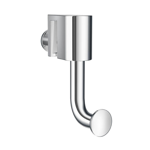 SMEDBO No Drill Adjustable Mount Towel Hook for Shower Glass, Brass