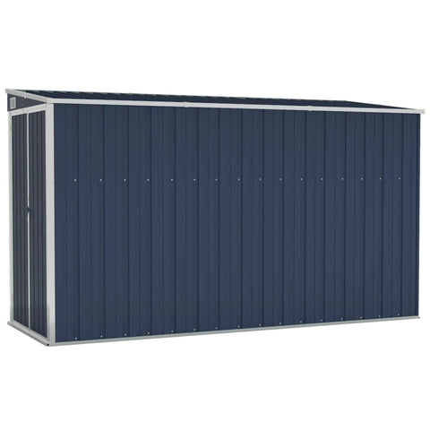 vidaXL Wall-Mounted Shed - Galvanized Steel and Metal Garden Storage for Tools, Furniture, Equipment - Anthracite, Durable, Weather Resistant, and Secure