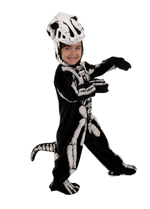 UNDERWRAPS boys Toddler's T-rex Skeleton - Fossil Costume, Black/White, Small 6-12M US