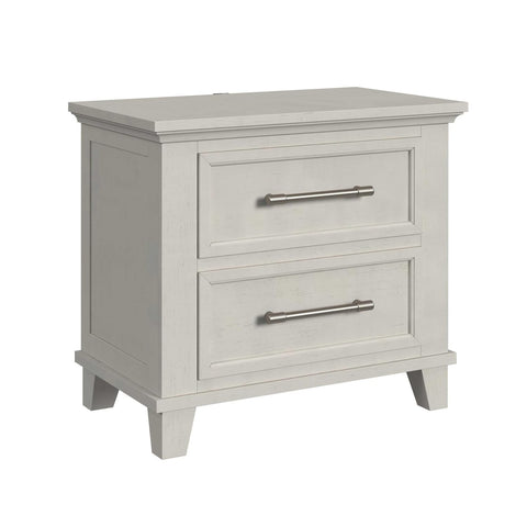 Picket House Furnishings Henrik 2-Drawer Nightstand with USB in Ivory