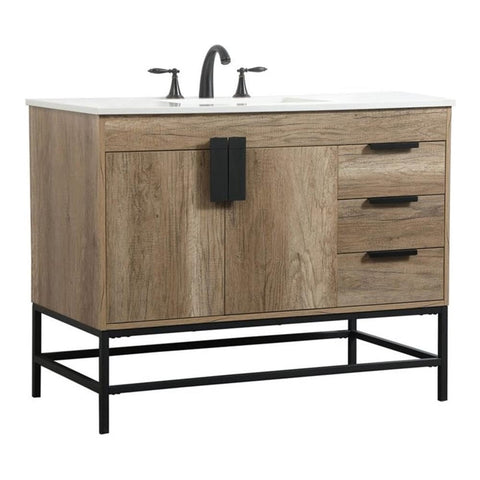 Elegant Decor Indoor Modern Under Sink Bathroom Fixtures Storage Organizer Cabinet 60 inch Double Bathroom Vanity - White