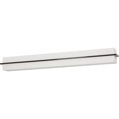 Apex - Vanity Light Fixture - 4 Ft. - Espresso Finish - Linen White Wood/Acrylic Shade