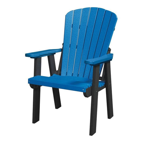 OS Home and Office Furniture 42" Resin Fan Back Chair in Blue/Black