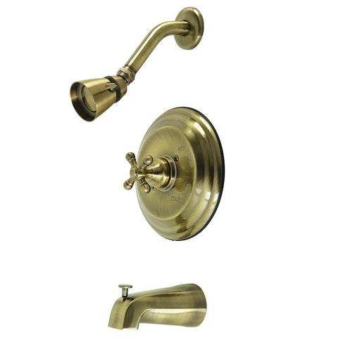 Kingston Brass KB2633BX Metropolitan Single-Handle Pressure Balanced Tub and Shower Faucet in Antique Brass