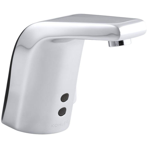 Kohler K-13462-CP Sculpted Single-Hole Touchless AC-Powered Bathroom Sink Faucet with Insight Technology, Temperature Mixer and 5-3/4-Inch Spout, Polished Chrome