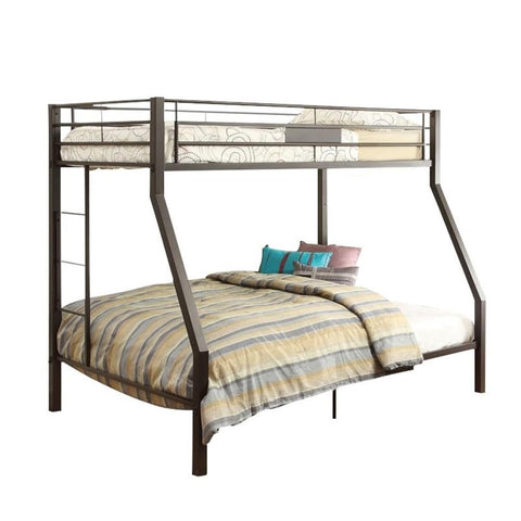 Acme Furniture Limbra Twin Over Full Bunk Bed in Brown