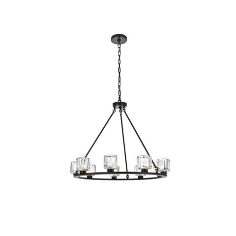 Elegant Lighting Cadence 32" Chandelier in Black
