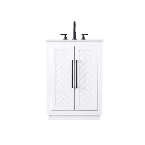Elegant Kitchen and Bath 24" Single Bathroom Vanity in White