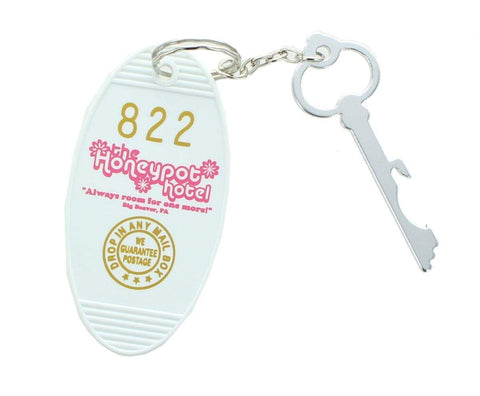 Crowded Coop, LLC Retro Motel Key Fob - Honeypot Hotel White