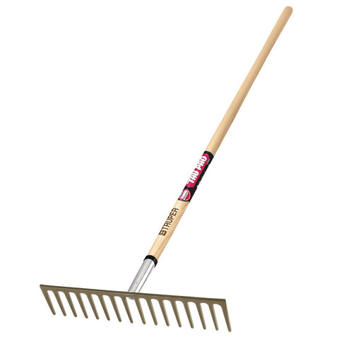 Truper 31390 Tru Pro Level Head Rake with 16-Teeth, Ash Handle, 60-Inch