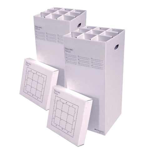 Advanced Organizing Systems - MGR-37-9 (2pkg) Roll File Storage Box - Corrugated 37x17.5x17.5 With 9 Compartments To Manage All Types of Documents up to 36 Inches Long