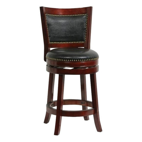 Boraam Bristol Counter Height Swivel Stool, 24-Inch, Cherry