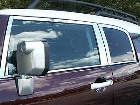 QAA is Compatible with 2007-2014 Toyota FJ Cruiser 8 Piece Stainless Pillar Post Trim, Includes Front Triangle PP27142