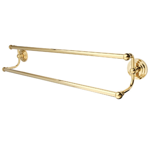 Kingston Brass BA2713PB Milano Dual Towel-Bar, 24-Inch, Polished Brass