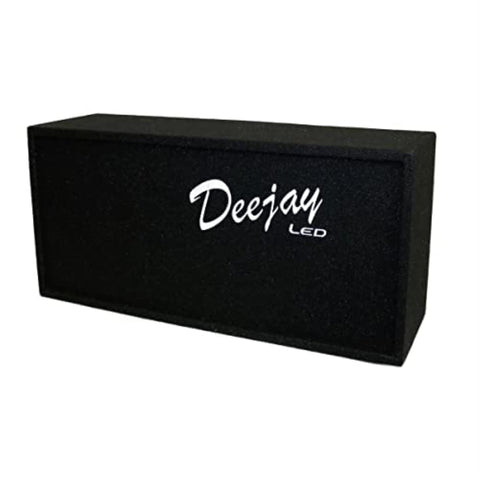 DEEJAY LED Two 6-in Woofers Plus Two Tweeters and One Horn White Empty Chuchera Speaker Enclosure - D6T2H1WHITE