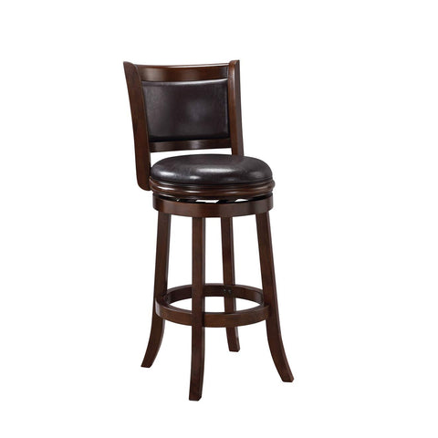 29 Augusta Swivel Stool` Cappuccino with Dark Brown PU