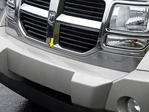 QAA is Compatible with 2007-2011 Dodge Nitro 1 Piece Stainless Front Grille Accent Trim, 3.5" Width, Lower SG47940